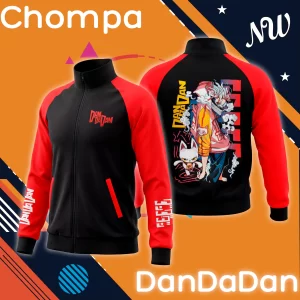 Chompa Anime DanDaDan Manga Roja Modelo 2